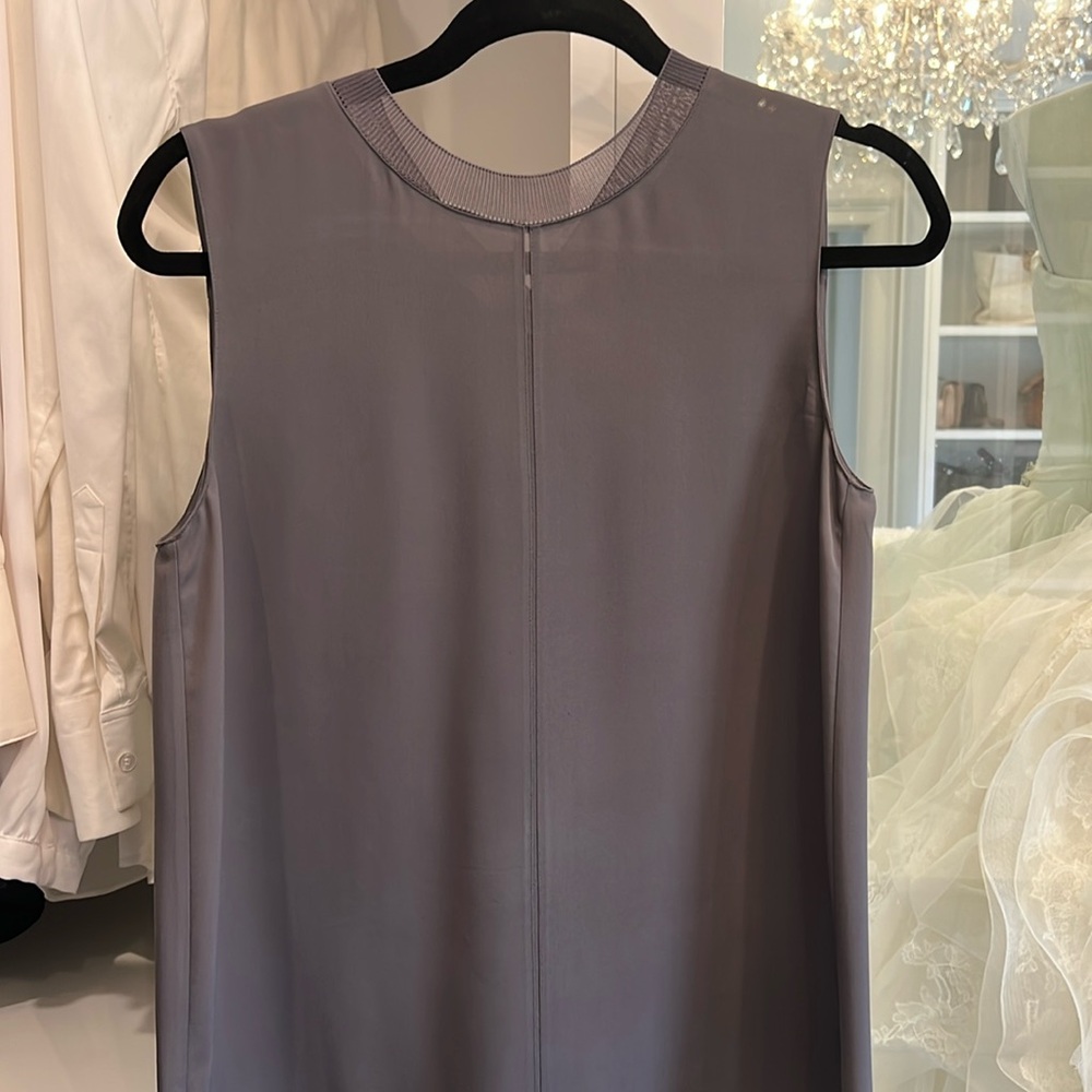 Vince ribbed collar, silk blouse size small